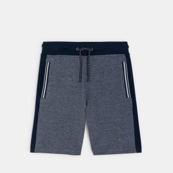 شورت برمودا من الصوف الناعم باللون الأزرق للأولاد